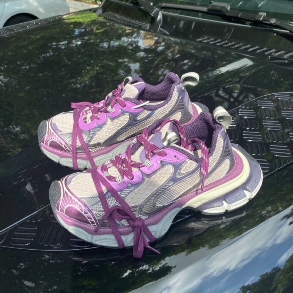 Balenciaga women's purple and grey casual shoes